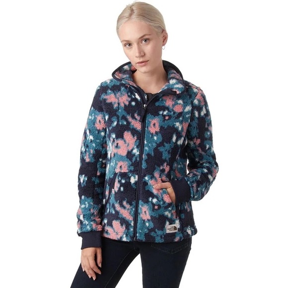 The North Face Women's Campshire Abstract Floral fleece Full-Zip Jacket sz M - Picture 1 of 8